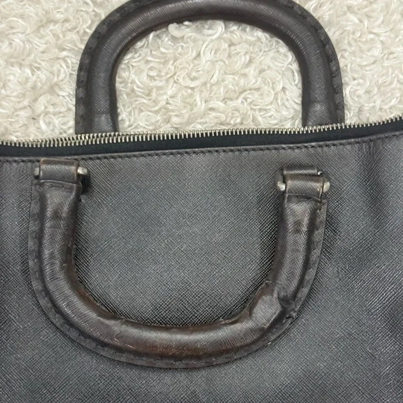 Prada Aged Saffiano Leather Vertical Briefcase Bag - Picture 7 of 16